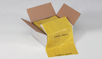 Clinical waste plastic bags