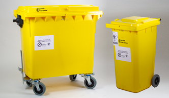 Clinical waste wheelie bin