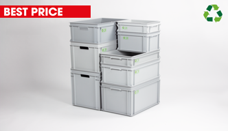 Normbox™ Euro standard stackable containers E-line version, recycled