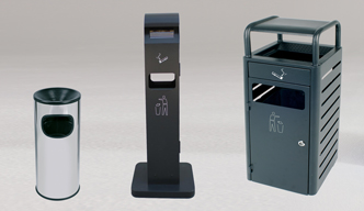Litter and cigarette waste bins