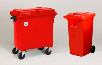 UN approved wheelie bins