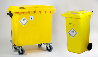 Clinical waste wheelie bin
