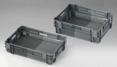 Straight-walled stack and nest containers