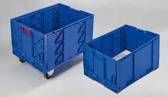 Foldable retail crates