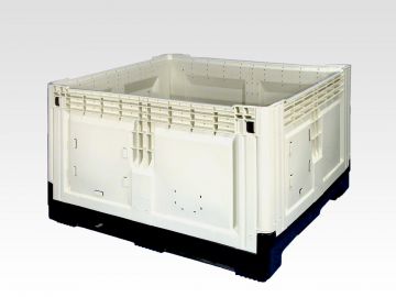 Foldable pallet box 680 l. 1200x1000x805 mm on 2 skids