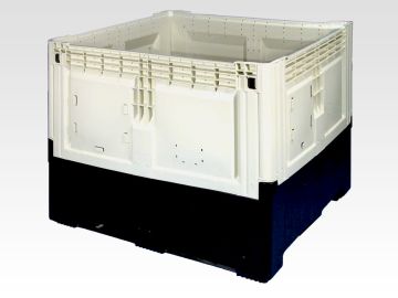 Foldable pallet box 1200x1000x978 mm on 3 skids