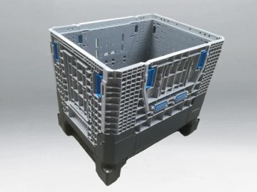 Collapsible plastic palletbox, 800x600x700 mm, 208L
