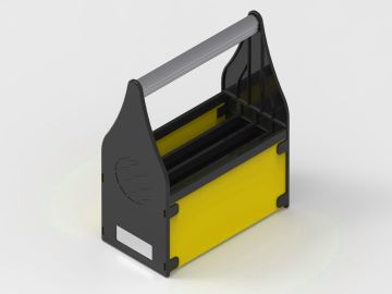 Carry Basket 242x131x302 mm for 4 devices (tablets), yellow