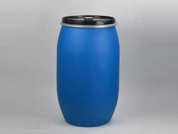 Plastic lid barrel 220 l. ø590x970 mm reconditioned, blue