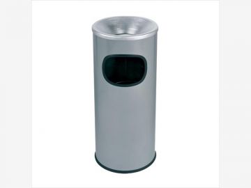 Container with ashtray 30 l. ø250x650 mm silver gray
