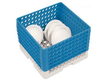 Dishwashing rack for plates 500x500x340 mm with 6 top edge