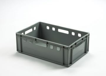 E2 meat crate 40 liter, 600x400x200 mm, grey