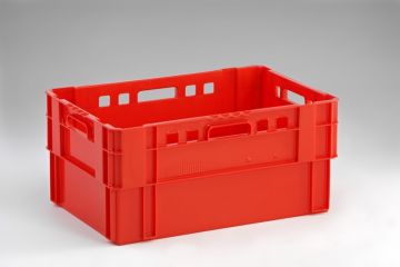 E3 meat crate 55 l. 600x400x280 mm, red