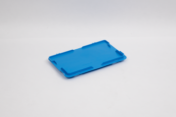 Hinged euronorm lid 300x200 mm without closure clips, blue