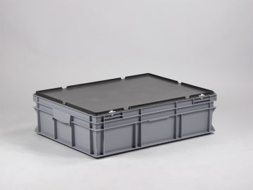 Stacking container 800x600x220 mm, 90L with lid