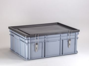 Stacking container 800x600x325 mm, 134L with bracket closures
