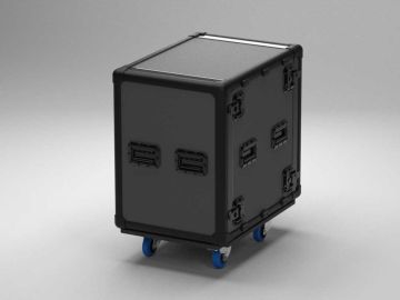 Exo Rack Case 19" DoubleDoor Vulcan Rack 14U,  574x804x750 mm on wheels