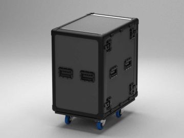 Exo Rack Case 19" DoubleDoor Vulcan Rack 16U,  574x804x973 mm on wheels