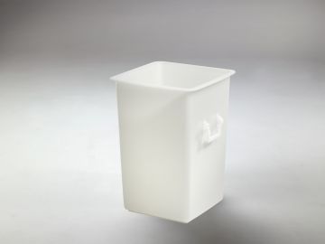 Large hygiene bin 125 l. nestable, with two handles, white