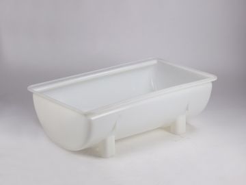 Large volume container 100 l. without drain, on 4 feet, white