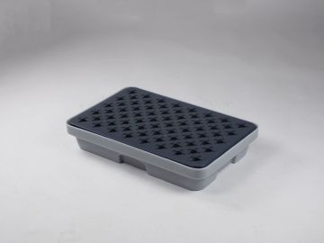 Spill tray 20 l. 635x410x115 mm with plastic grid