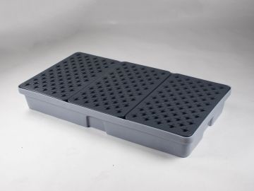 Spill tray 90 l. 1200x640x160 mm with plastic grid