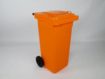 Wheelie bin 120L, 480x550x940 mm, orange