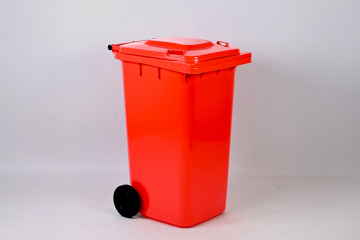 Wheelie bin 240 liters red