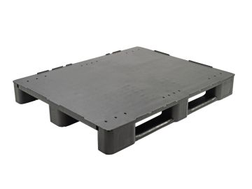 E-line Mepal medium duty pallet with 3 skids, 1200x1000x145 mm, closed deck