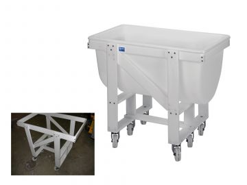Plastic frame on 6 wheels for mixing tank 210 l. 1080 x 620 x 1200 mm