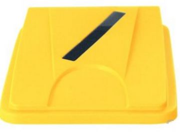 Lid with paper slot, yellow