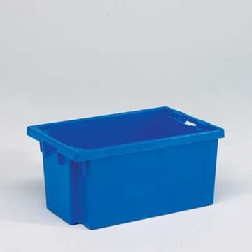 Stack-nestable Turn bin 50 l. 600x400x300 mm blue