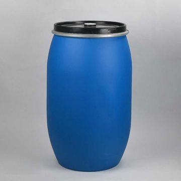 UN approved plastic barrel 220 liters blue ø 600 x H = 980 mm