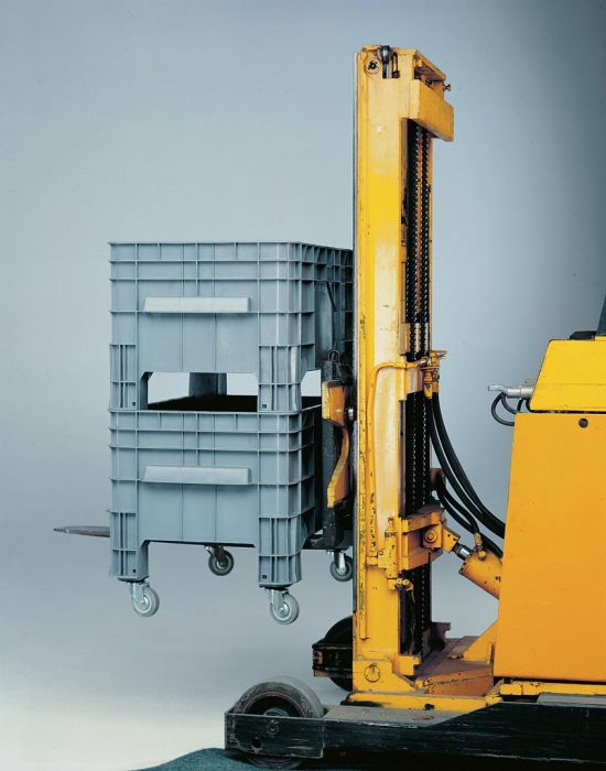 Large volume bin 200L, 1040x640x550 mm, on 4 feet grey