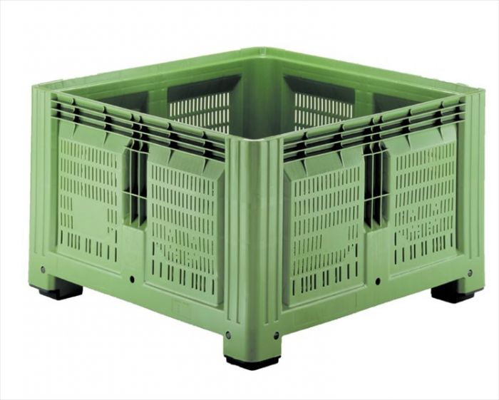 Agribox 780 liter 1200x1200x760 mm, 4 poten, lichtgroen