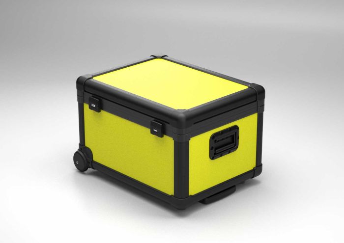 Charging transport case for 16 tablets with baskets