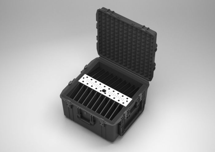 IP67 Charge & Sync transport case 680x675x390 mm for 20 tablets