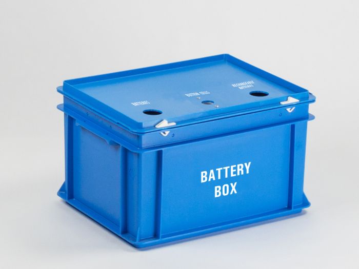 Batterijbox 20 liter, 3-gats