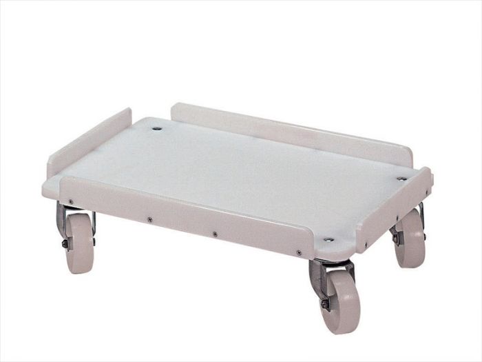 Transport trolley 600x400 mm with galva wheels, white