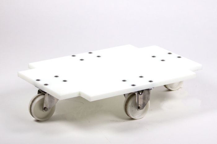 Transport Trolley for 400 L 750x550 mm, Galva Wheels