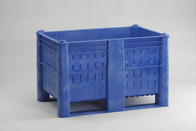 Hygiene palletbox, 1200x800x740 mm 520 liter, blauw