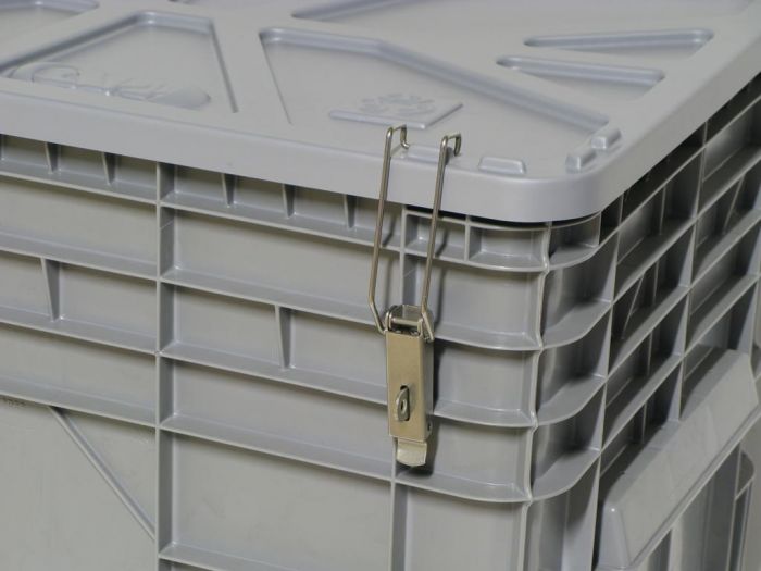 Large volume bin 200L, 1040x640x550 mm, on 4 feet grey