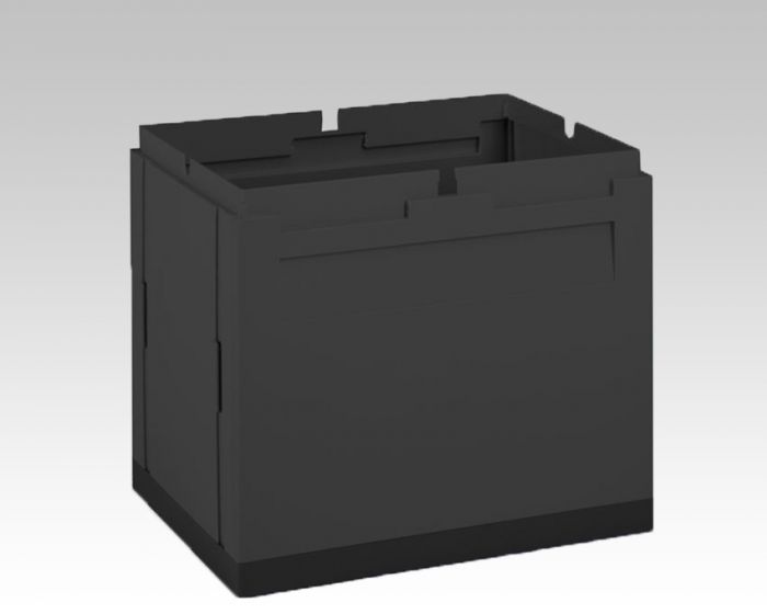 Modular waste bin 40 l.  400x300x350 mm, 2 sides connect,  black