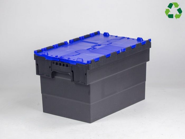 E-line Distribox distributiebak, bakdeel zwart, dekselhelften blauw 63 ltr