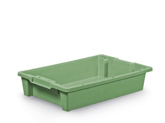 Stack-nestable bin 20 l. 600x400x120 mm green