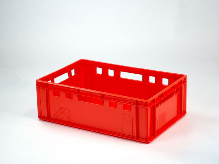 E2 meat crate 40 liter, 600x400x200 mm, red