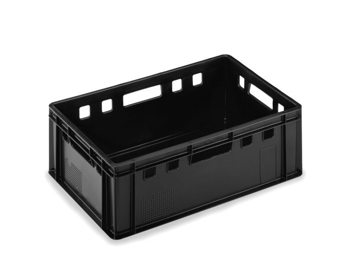 E2 meat crate 40 liter, 600x400x200 mm, black