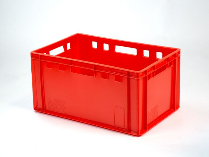 E3 meat crate 60 l. 600x400x300 mm, red