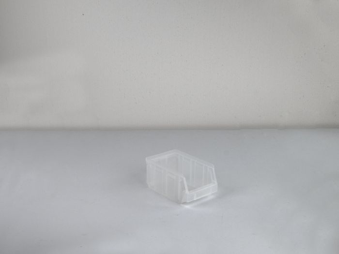 Stackable warehouse bin 1,0 liter, 167/140x105x82mm, transparent