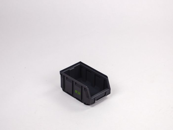 Stackable warehouse bin 1,0 liter, 167/140x105x82mm, black